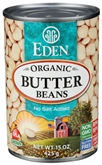 Eden Organic Butter Beans No Salt Added 15oz