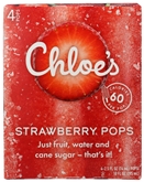 Chloes Strawberry Fruit Pop 10oz
