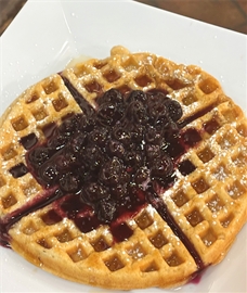 Homemade Buttermilk Waffle with Fruit