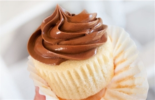 Large Vanilla Cupcake with Chocolate Buttercream Frosting
