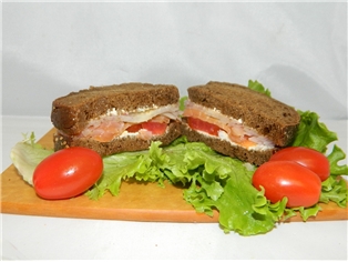 Smoked Salmon On Pumpernickle