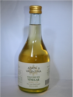 A&amp;V Barrel-Aged Sicilian White Wine Vinegar 17 oz.