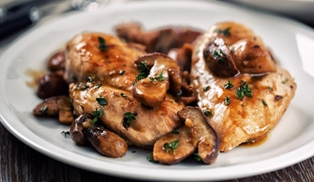 Oven Roasted French Cut Chicken Breast,Mushroom