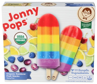 Jonnypops Organic Rainbow Fruit Popsicle 14.8oz