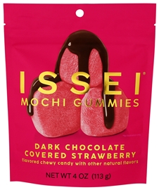 Issei Mochi Dark Chocolate Covered Strawberry Gummies (4 oz)