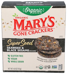 Mary's Gone Organic SuperSeed Seaweed &amp; Black Sesame Crackers 4oz