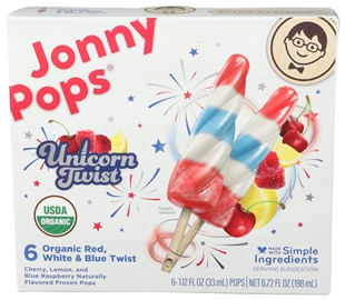 Jonnypops Organic Red, White &amp; Blue Twist (6.72 oz)
