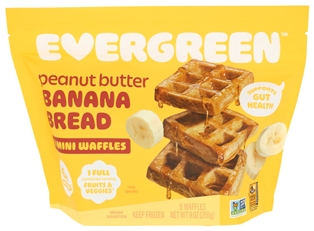 Evergreen Peanut Butter Banana Bread Mini Waffles ( 9 oz)