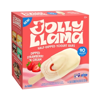 Jolly Llama Strawberry &amp; Cream Yogurt Bar 10.6oz