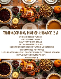Thanksgiving Dinner Package 2A- (Serves 12 People)